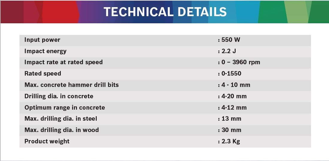 Bosch GBH 200 Professional 550 Rotary Hammer - SDS Plus Chuck