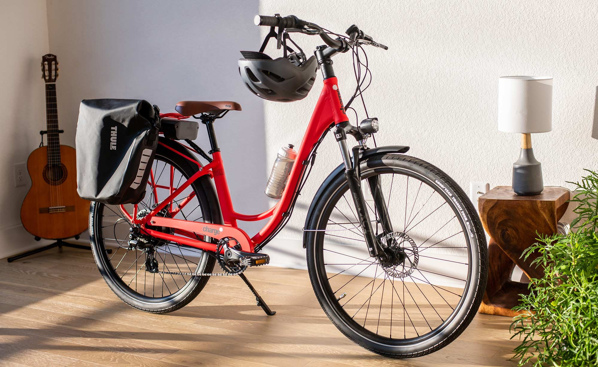Charge Comfort Electric Bike - Red