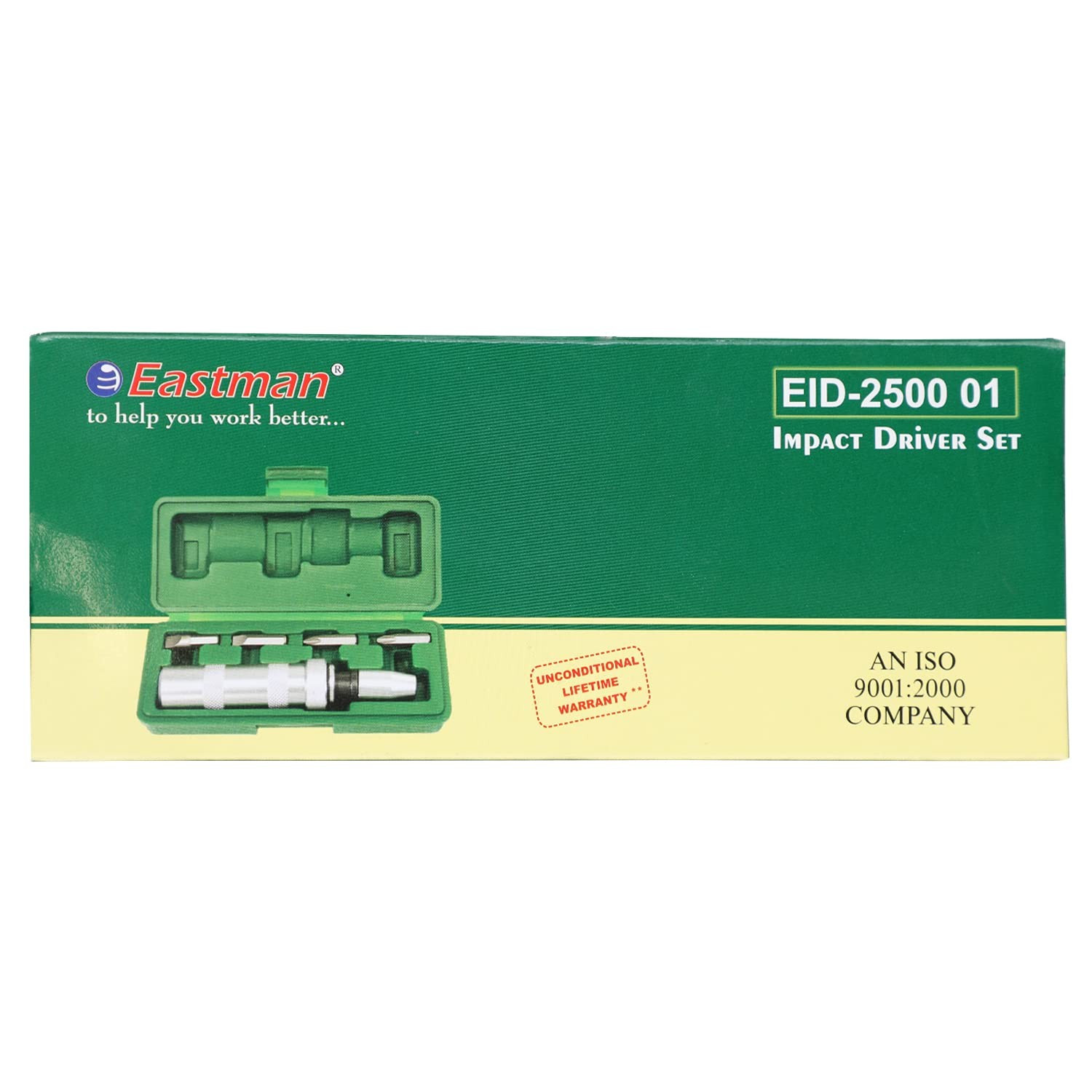 Eastman Steel Crv Bits Impact Driver Set (Silver)