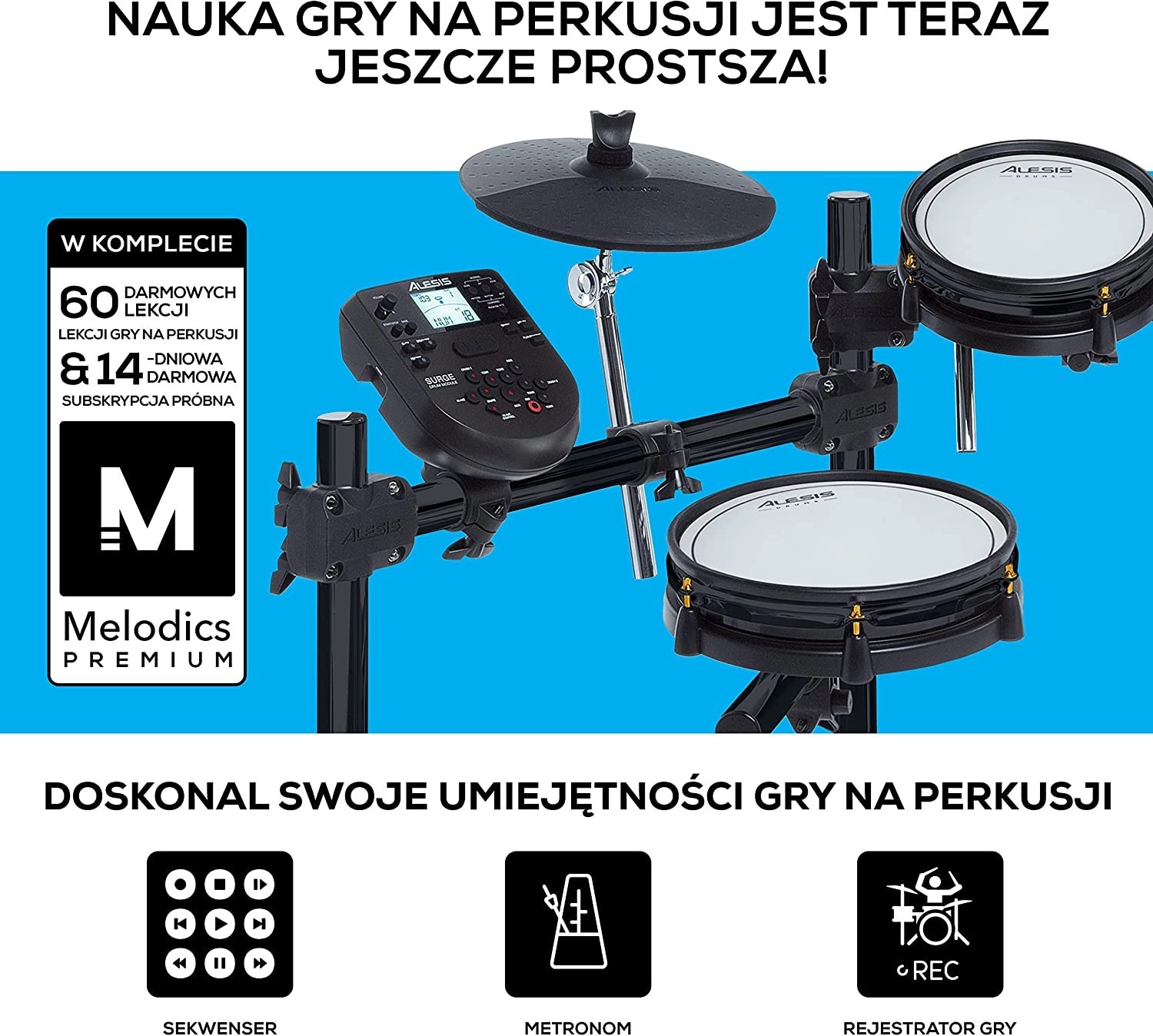 Alesis Drums Surge Mesh SE Kit - Electric Drum Set with USB