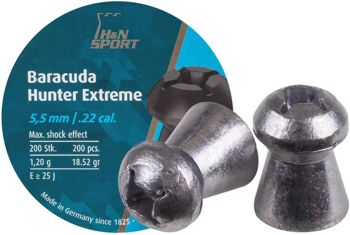 H&N Baracuda Hunter Extreme Hollowpoint Airgun Pellets.22/19.