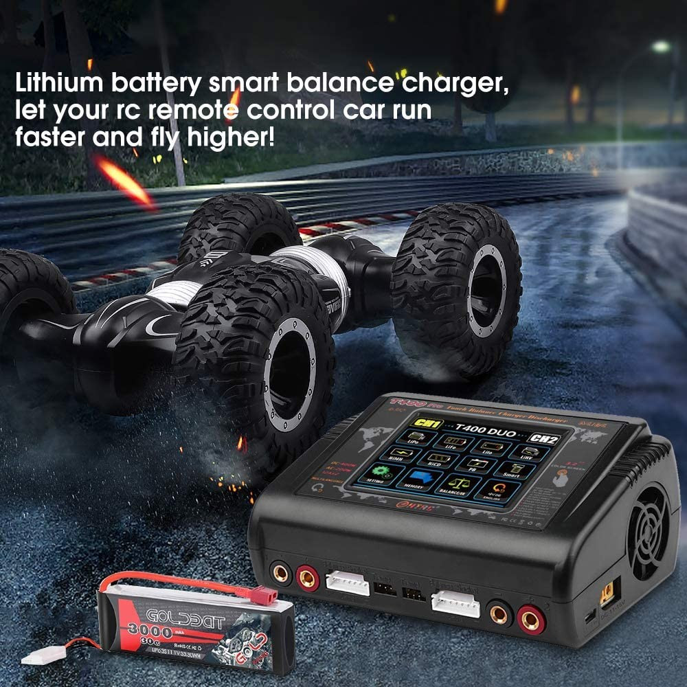 LiPo RC Car Battery Charger Touch Screen AC 200W DC 400W 12A