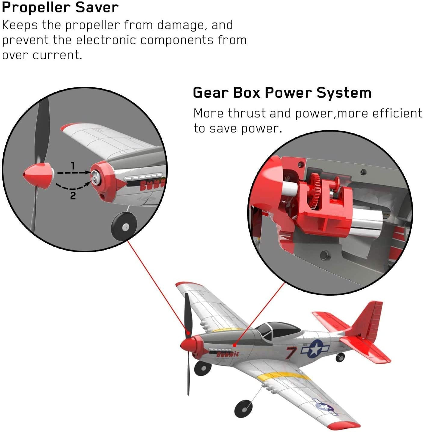 Top Race RC Plane 4 Channel Remote Control Airplane Ready to Fly