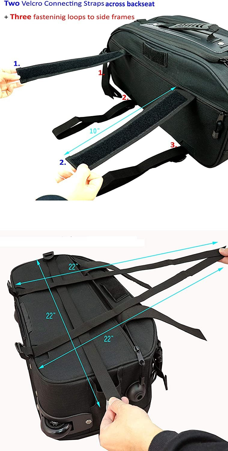 Niche Large-Sized Wheel Trolley Motorcycle Saddle Bag, Pannier