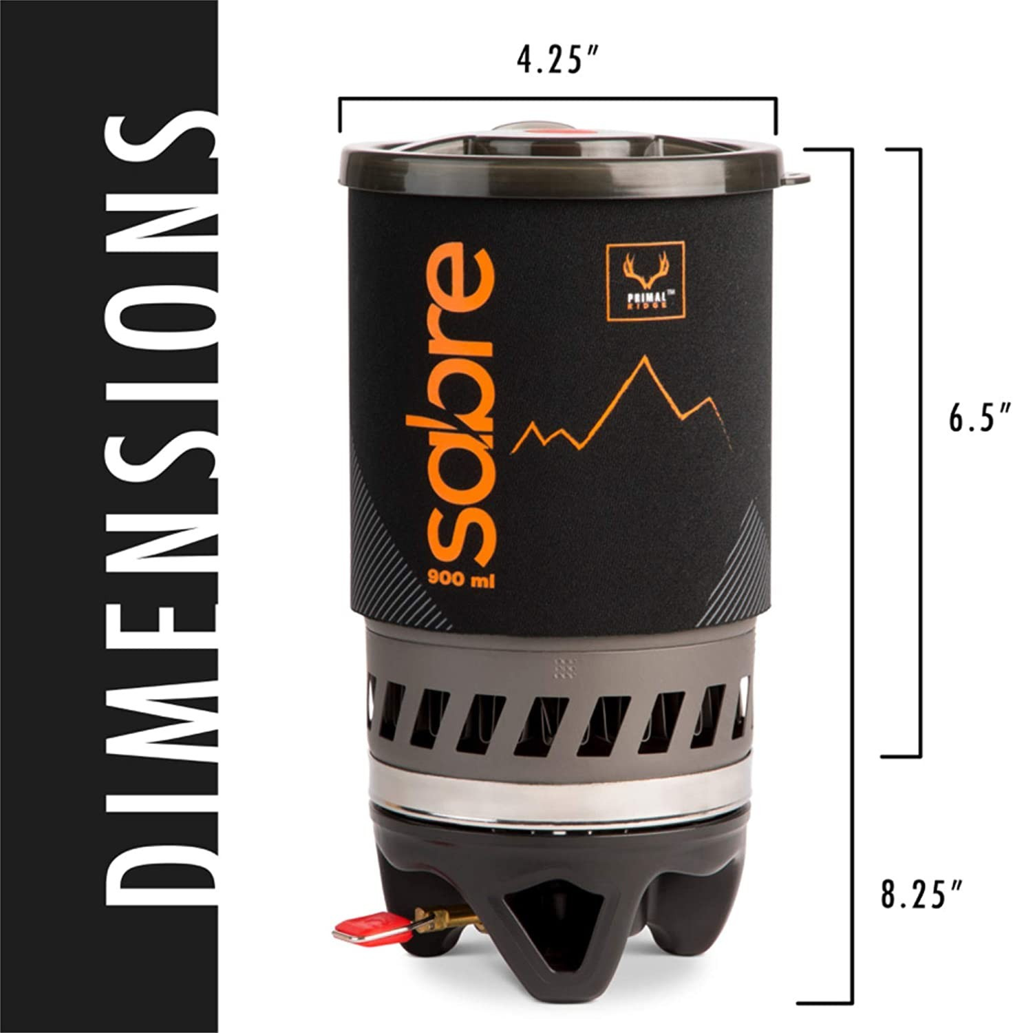 Primal Ridge Sabre Portable Solo 900ml Backpacking Stove.