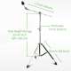 Luvay Boom Cymbal Stand, Single Braced Lightweight (4.