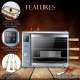 Brazilian Flame Gas Rotisserie Grill with 3 Skewers and Upper