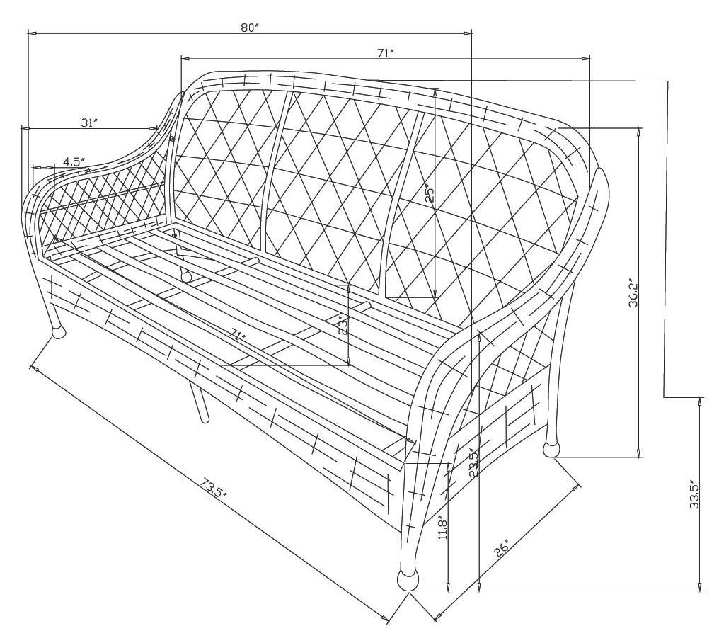 Better Homes and Gardens Azalea Ridge Outdoor Sofa, Seats 3
