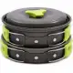 Camping Cookware Mess Kit Backpacking Gear & Hiking Outdoors