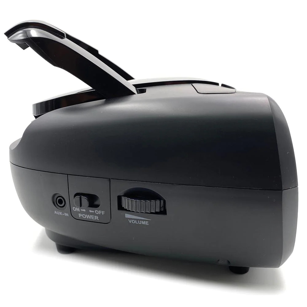 Sylvania Portable Bluetooth Boombox with Top-Loading CD Player